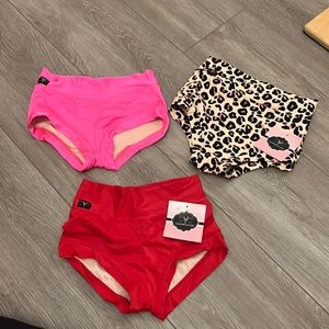 Kandi Kouture Dancewear, 3 pack of bottoms, size AXS, NEW!